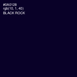 #0A0128 - Black Rock Color Image